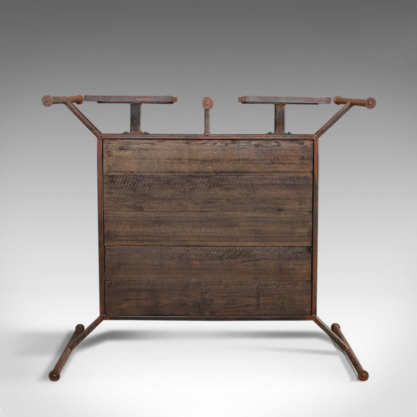 Vintage Clothes Rail, English, Steel, Oak, Retail, Shopfitting, 20th Century - London Fine Antiques