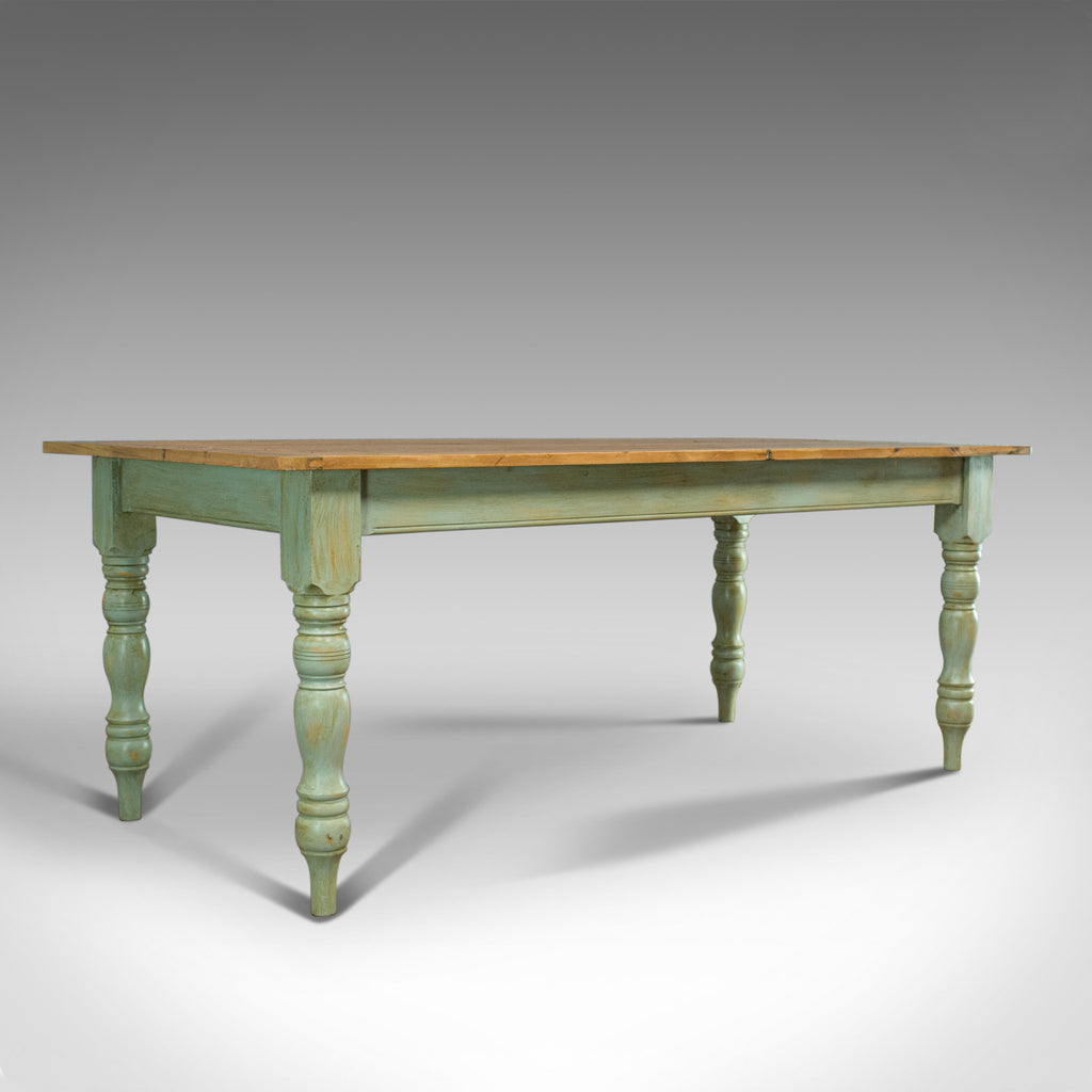 Vintage Farmhouse Dining Table, English, Pine, Rustic, Seats Six, 20th Century - London Fine Antiques