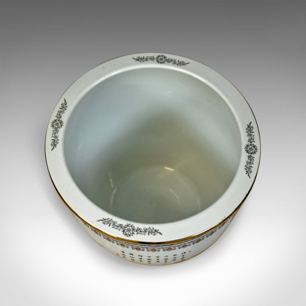 Vintage Fish Bowl on Stand, Plant Jardiniere, Chinese, Ceramic Pot, Mid C20th - London Fine Antiques