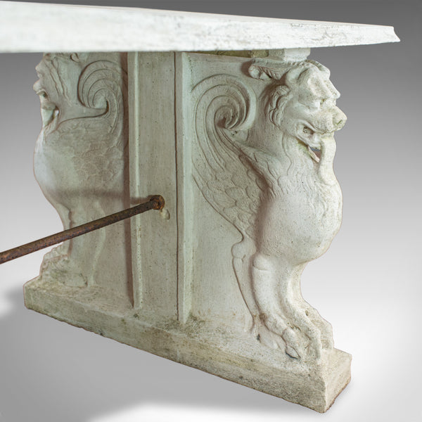 Vintage Garden Table, Italian, Reconstituted Stone Bench, Circa 1960 - London Fine Antiques