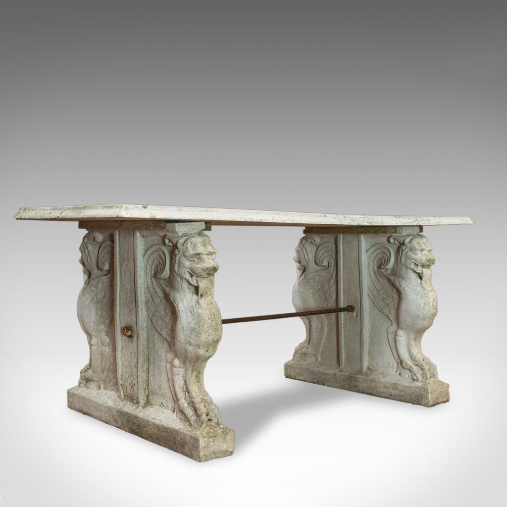 Vintage Garden Table, Italian, Reconstituted Stone Bench, Circa 1960 - London Fine Antiques