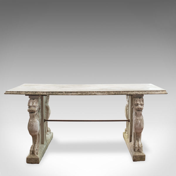 Vintage Garden Table, Italian, Reconstituted Stone Bench, Circa 1960 - London Fine Antiques