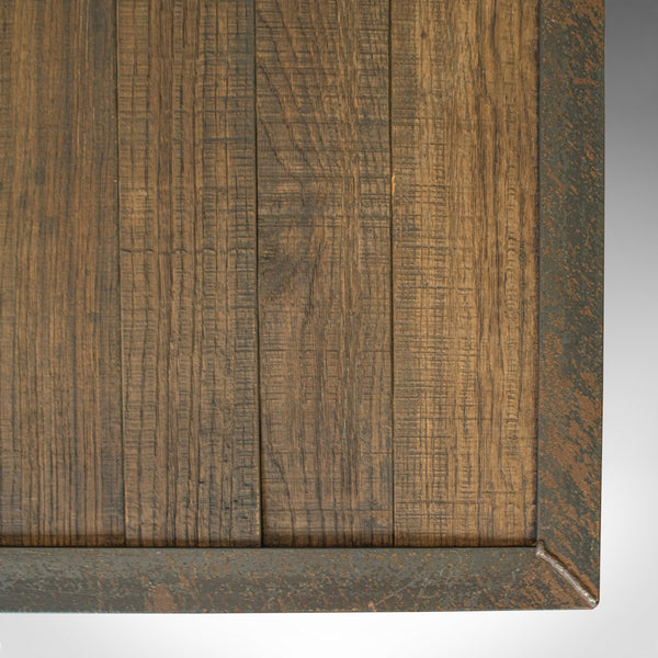 Vintage Industrial Coffee Table, English, Steel, Oak, Late 20th Century - London Fine Antiques