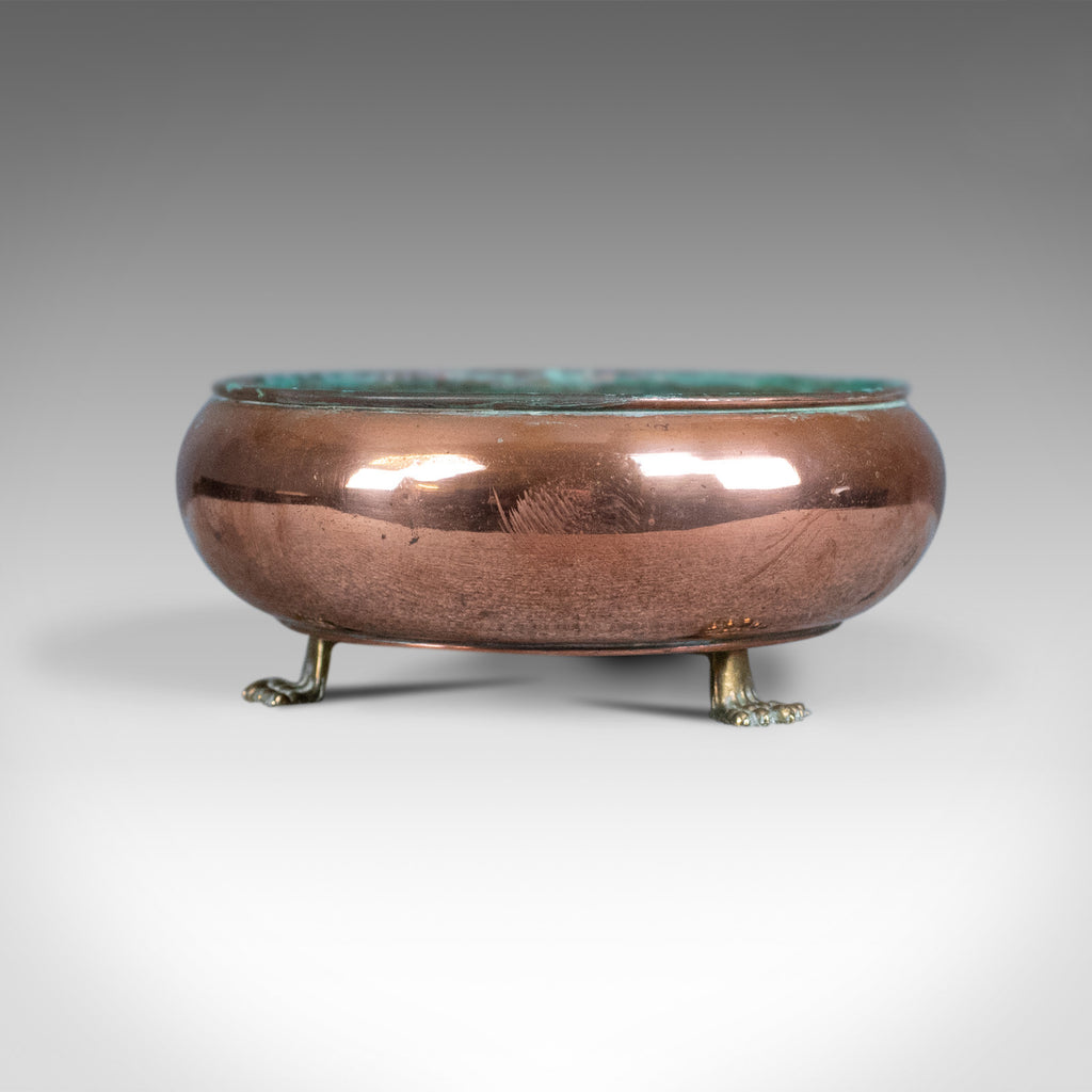 Vintage Jardiniere Plant Stand, English, Copper, Brass, Bowl, Circa 1930 - London Fine Antiques