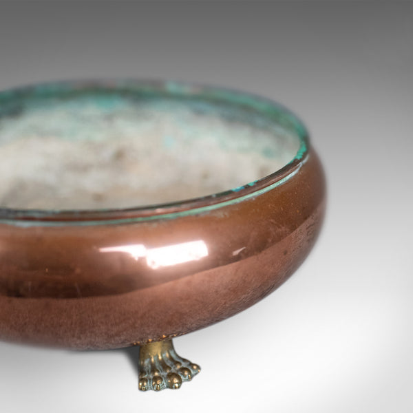 Vintage Jardiniere Plant Stand, English, Copper, Brass, Bowl, Circa 1930 - London Fine Antiques