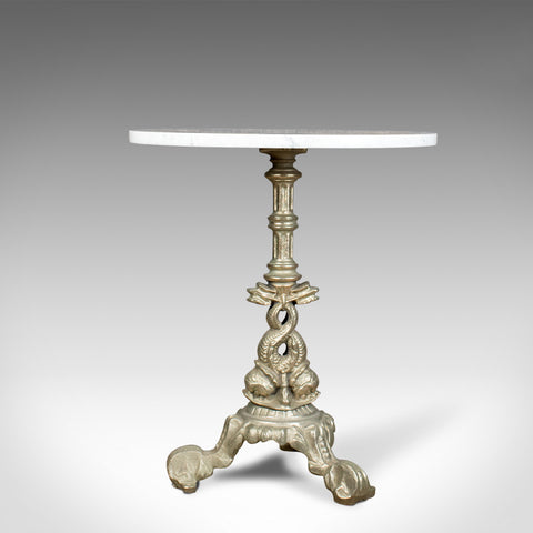 Vintage Marble Specimen Table, Circular, Side, Lamp, Conservatory - London Fine Antiques