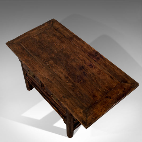 Vintage Oriental Coffee Table, Mid 20th Century, Pine, Low with Drawers - London Fine Antiques