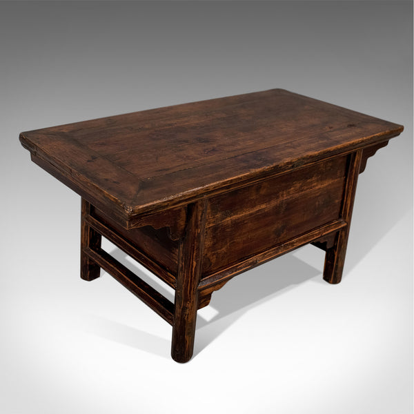 Vintage Oriental Coffee Table, Mid 20th Century, Pine, Low with Drawers - London Fine Antiques