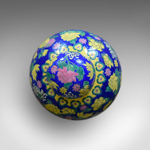 Vintage Oriental Ginger Jar, Large, Polychrome Ceramic, Mid to Late 20th Century - London Fine Antiques