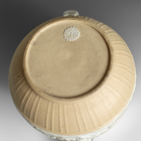 Vintage Sprig-Moulded Stoneware Jug, Decorative, Jasperware Taste, Late C20th - London Fine Antiques