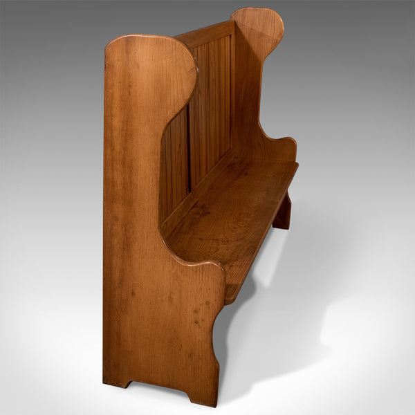 Vintage Tavern Bench, English, Oak, Pew Seat, Mid 20th Century - London Fine Antiques
