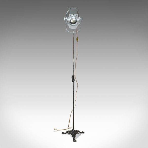 Vintage Theatre Lamp, Hewitt Universal, Victorian Cast Iron Stand - London Fine Antiques