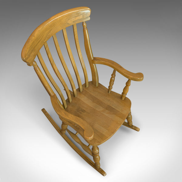 Vintage Windsor Rocking Chair, English, Beech, Armchair, Late C20th - London Fine Antiques