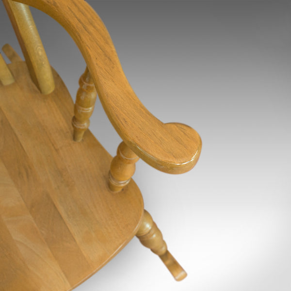 Vintage Windsor Rocking Chair, English, Beech, Armchair, Late C20th - London Fine Antiques