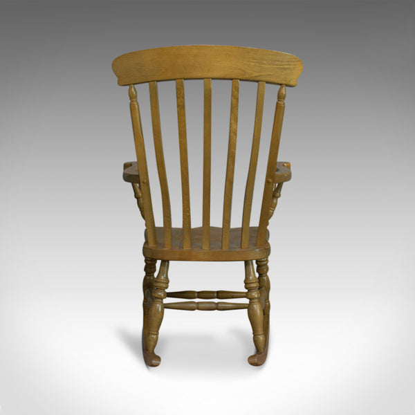 Vintage Windsor Rocking Chair, English, Beech, Armchair, Late C20th - London Fine Antiques