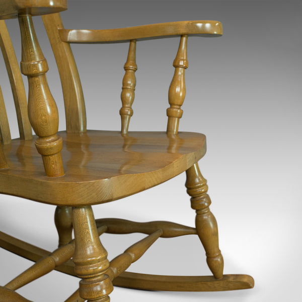 Vintage Windsor Rocking Chair, English, Beech, Armchair, Late C20th - London Fine Antiques