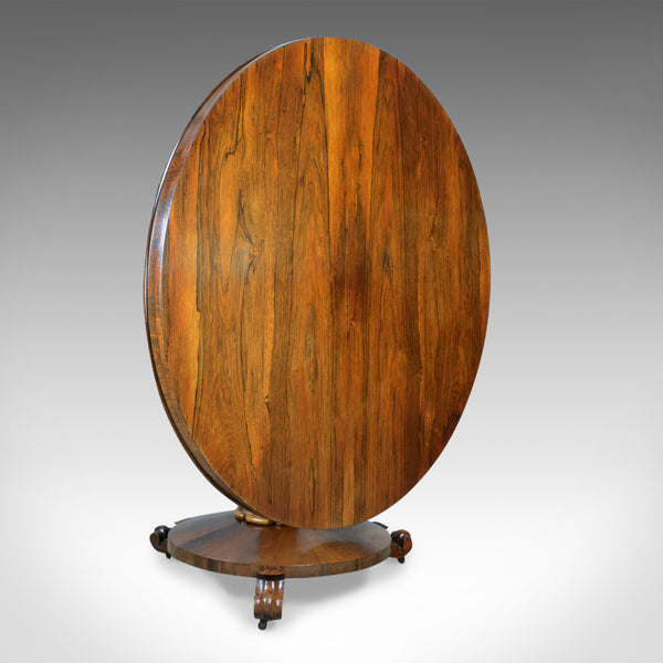William IV, Antique Breakfast Table, English, Rosewood, Tilt Top, Dining, c.1835 - London Fine Antiques