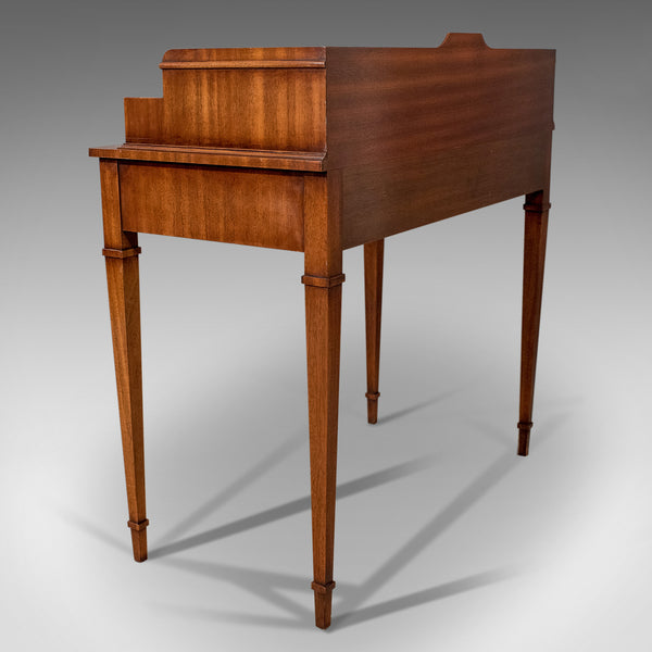 Writing Desk, Antique Sheraton Taste, Mahogany, Leather Top, Table, Bureau C20th - London Fine Antiques