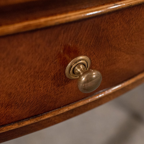 Writing Desk, Antique Sheraton Taste, Mahogany, Leather Top, Table, Bureau C20th - London Fine Antiques