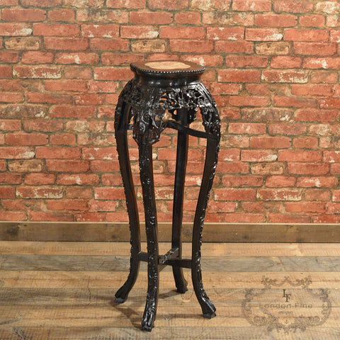 Antique Chinese Rosewood Plant Stand - London Fine Antiques