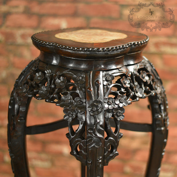 Antique Chinese Rosewood Plant Stand - London Fine Antiques