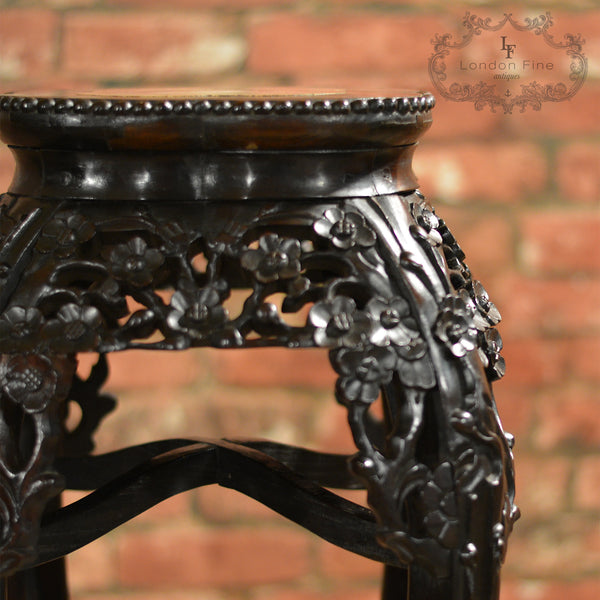 Antique Chinese Rosewood Plant Stand - London Fine Antiques