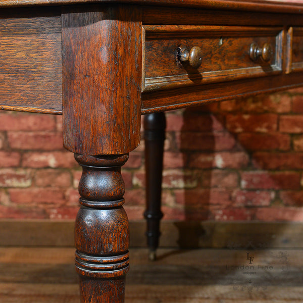 Victorian Leather Top Desk, c.1900 - London Fine Antiques