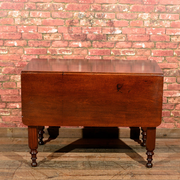 Victorian Mahogany Drop Leaf Dining Table - London Fine Antiques