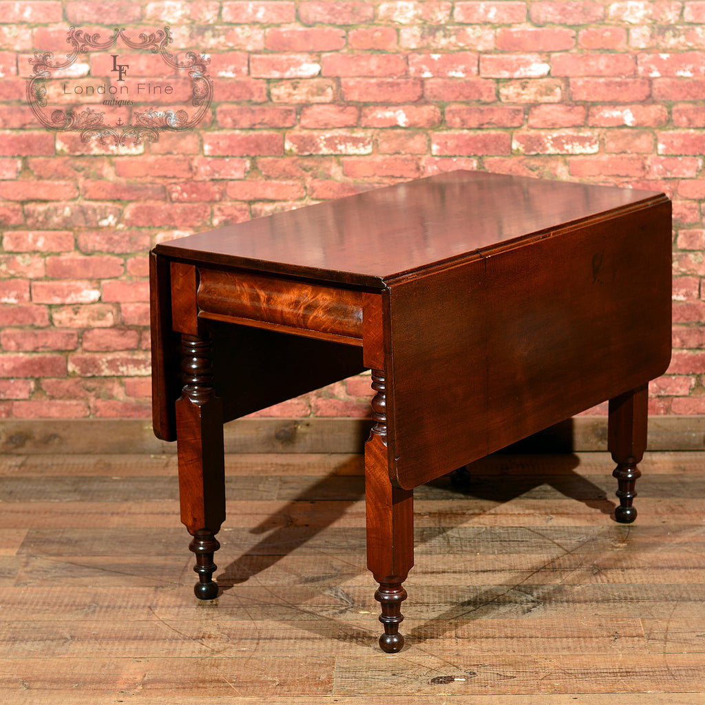 Victorian Mahogany Drop Leaf Dining Table - London Fine Antiques