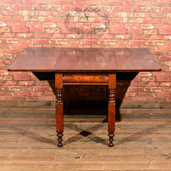 Victorian Mahogany Drop Leaf Dining Table - London Fine Antiques