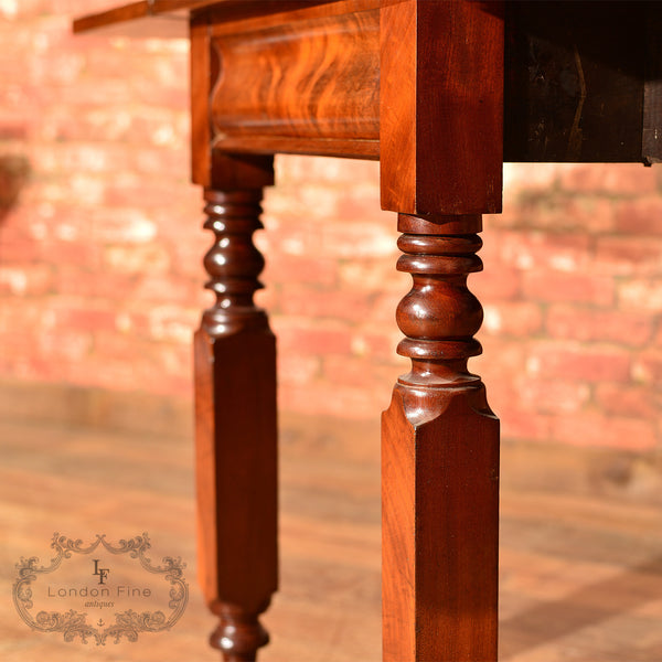 Victorian Mahogany Drop Leaf Dining Table - London Fine Antiques