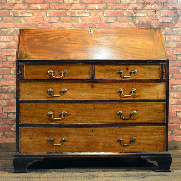 George III Mahogany Bureau, c.1780 - London Fine Antiques
