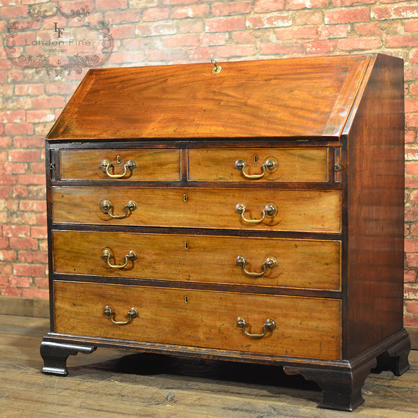 George III Mahogany Bureau, c.1780 - London Fine Antiques