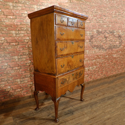 Georgian Walnut Chest on Stand - London Fine Antiques