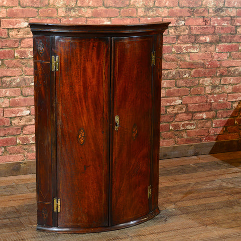 Georgian Bow Fronted Corner Cabinet, c.1780 - London Fine Antiques