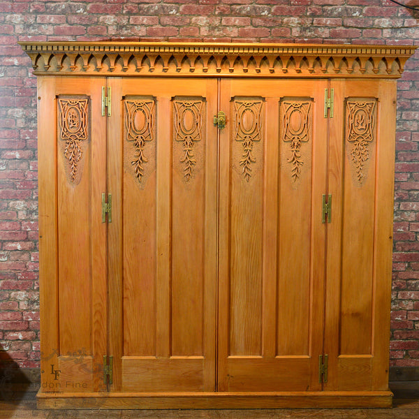 Antique Beech Panelled Cupboard, c.1860 - London Fine Antiques