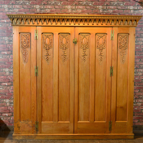 Antique Beech Panelled Cupboard, c.1860 - London Fine Antiques