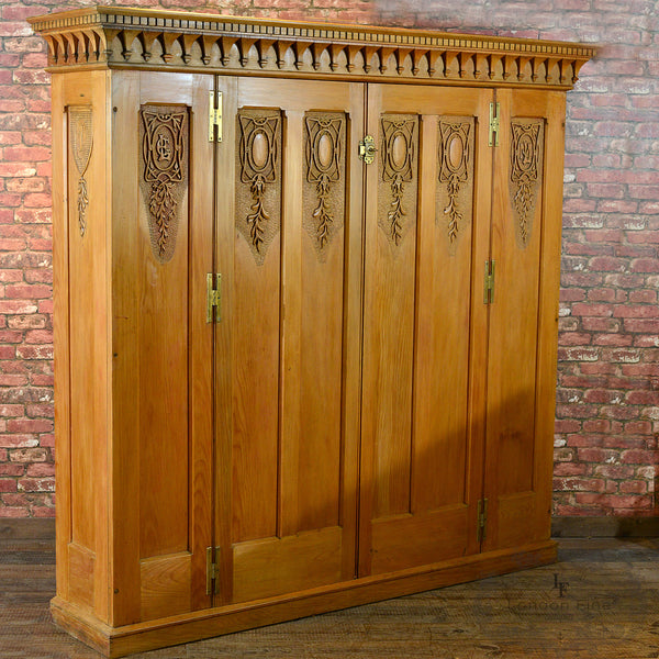 Antique Beech Panelled Cupboard, c.1860 - London Fine Antiques