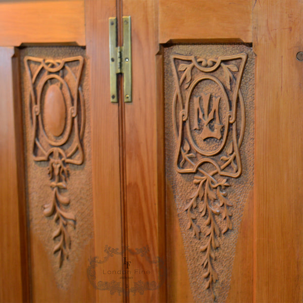Antique Beech Panelled Cupboard, c.1860 - London Fine Antiques