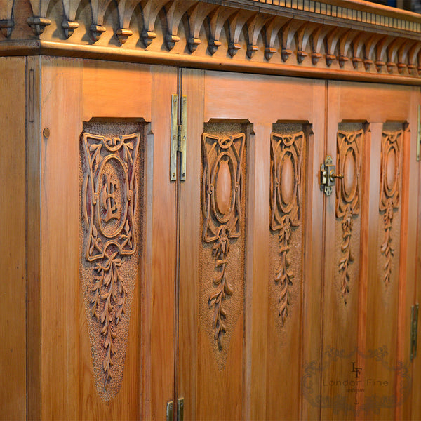 Antique Beech Panelled Cupboard, c.1860 - London Fine Antiques