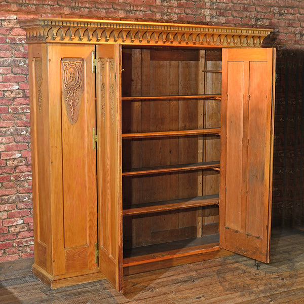 Antique Beech Panelled Cupboard, c.1860 - London Fine Antiques