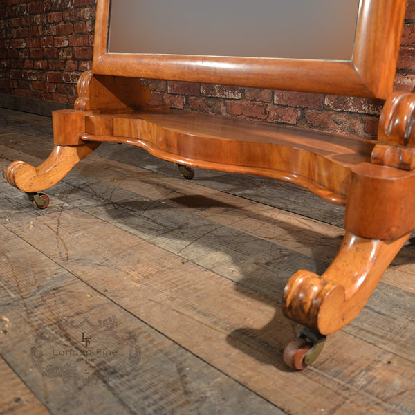 Victorian Cheval Mirror - London Fine Antiques