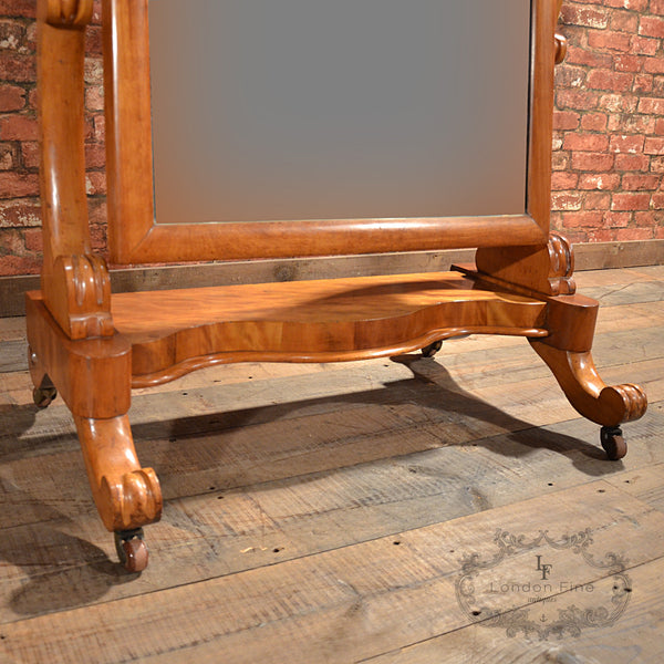 Victorian Cheval Mirror - London Fine Antiques