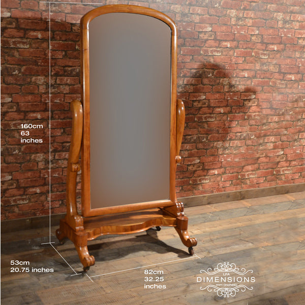 Victorian Cheval Mirror - London Fine Antiques