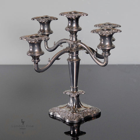 Victorian Silver Plated Candleabra - London Fine Antiques