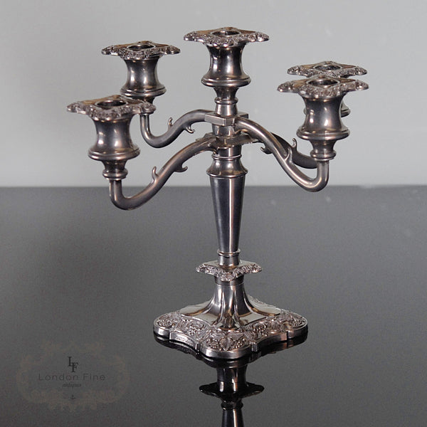 Victorian Silver Plated Candleabra - London Fine Antiques