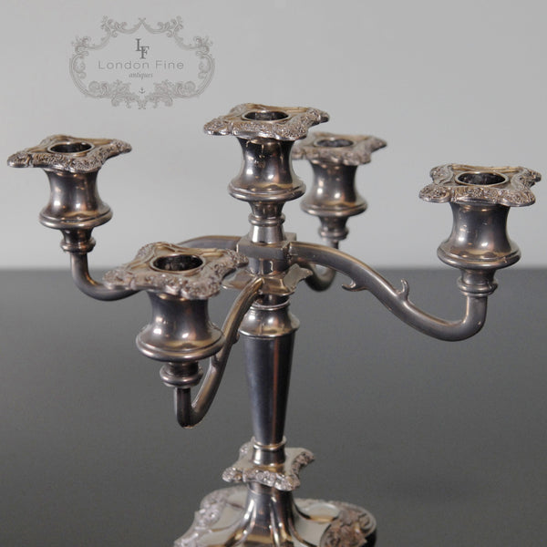 Victorian Silver Plated Candleabra - London Fine Antiques