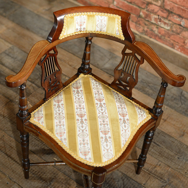 Edwardian Corner Chair - London Fine Antiques