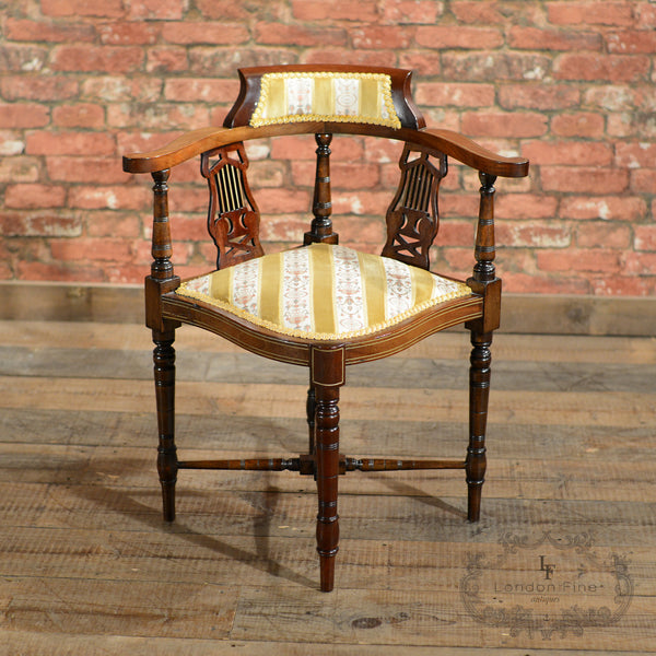 Edwardian Corner Chair - London Fine Antiques