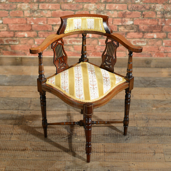 Edwardian Corner Chair - London Fine Antiques